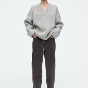 COS Arch Tapered High Rise Jean in Black